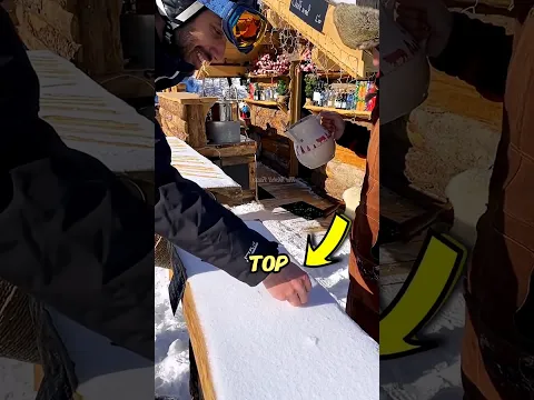 She Pours Hot Chocolate on Ice, The Result Is Amazing #shorts