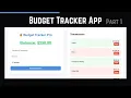 Build A Budget Tracker App Using HTML CSS JavaScript Part 1