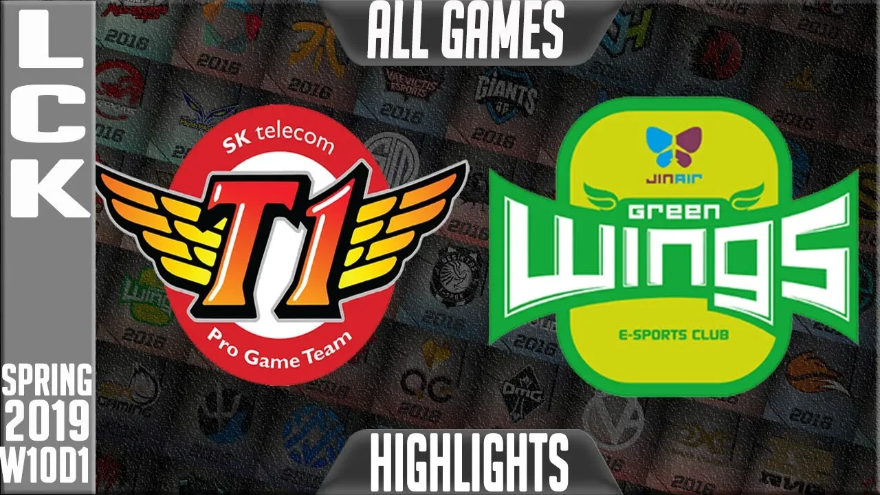 SKT vs JAG Highlights ALL GAMES | LCK Spring 2019 Week 10 Day 1 | SK Telecom T1 vs Jin Air Greenwing