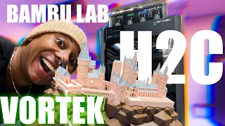Ela imprime em 7 CORES SEM FAZER PURGA! | Bambu Lab H2C com VORTEK