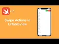 Swipe Actions in UITableView - Swift