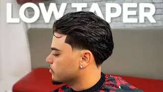 RICH WAVY SLICKBACK HAIRCUT TUTORIAL - Low Mid Taper Flow