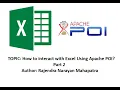 How to interact with Excel Using Apache POI Part 2