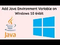 How To add Java Environment Variable on Windows 10 64bit 2020