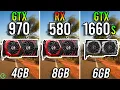 GTX 970 vs RX 580 8GB vs GTX 1660 Super