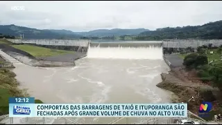 Alerta no Alto Vale: barragens de Tai&oacute; e Ituporanga fecham devido ao volume de chuva