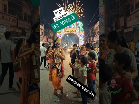 जैसे ही भक्त श्री कृष्ण जन्मभूमि में पहुँचे… आसमान में हुआ कुछ ऐसा! 🔥🙏  Mathura Janmashtami Special