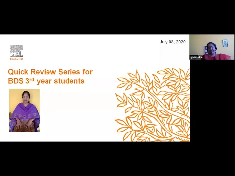 Download MP3 Webinar with Dr. Jyotsna Rao on Quick Review Series for BDS 3rd Year Students