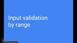 9 Input validation by range
