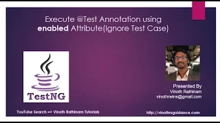 Enabled Attribute in TestNG Ignore Test Case TestNG Tutorials