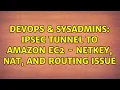 DevOps SysAdmins IPSec Tunnel to Amazon EC2 - Netkey NAT and routing issue