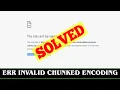 SOLVED NET ERR - INVALID