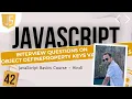 42 Practice JavaScript object defineProperty keys values entries Hindi me JavaScript