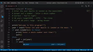 PYTHON PROGRAM VALIDATING USER INPUTS