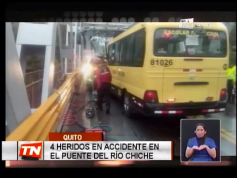 4 heridos en accidente en el puente del Río Chiche