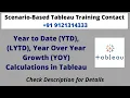 Year to Date YTD LYTD Year Over Year Growth YOY Calculations in Tableau
