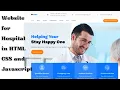 How to Make a website for Hospital in HTML CSS and Javascript Source code