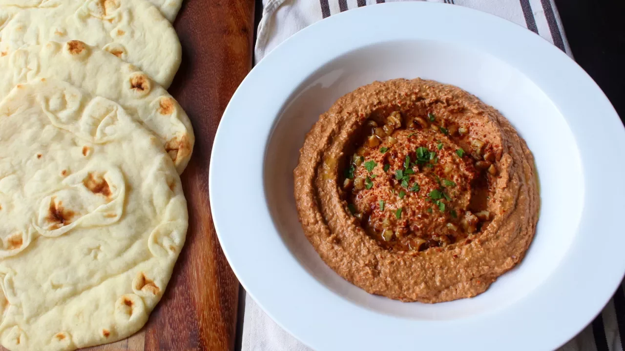 Muhammara (Roasted Pepper & Walnut Spread) - How to Make Muhammara Dip & Spread