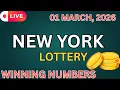 New York Midday Lottery Results For - 01 Mar 2026