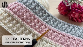 VERY EASY Crochet Pattern For Beginners Crochet Stitch For Baby Blanket Bag 