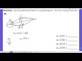 Parallelogram Diagonals Example Problems