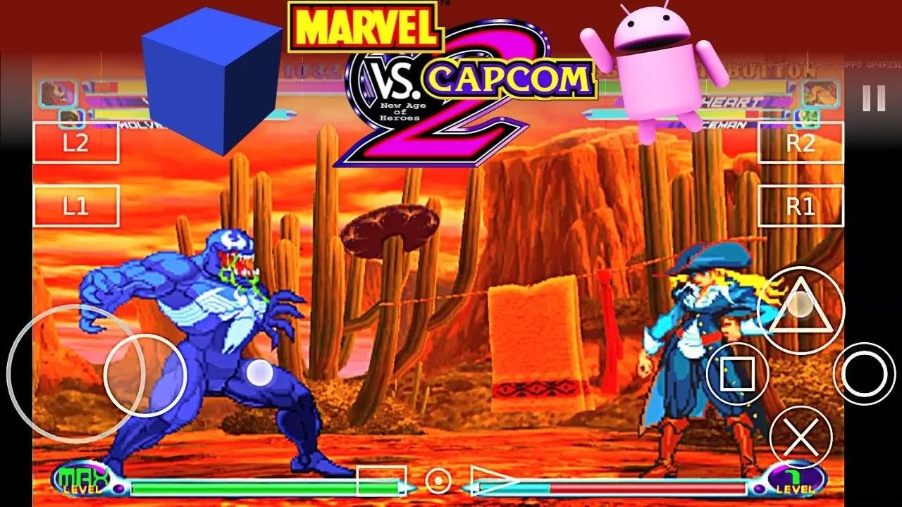 Marvel VS Capcom 2 New Age Of Heroes - PS2 Emulator Android Gameplay - Aether SX2 APK - Mobile 2022