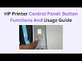 HP Printer Control Panel Button Functions And Usage Guide