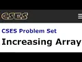 Increasing Array CSES Problem Set Introductory Algorithm