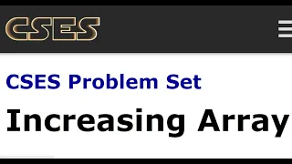 Increasing Array CSES Problem Set Introductory Algorithm