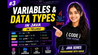 Variables Data Types in Java Telugu Java Tutorial