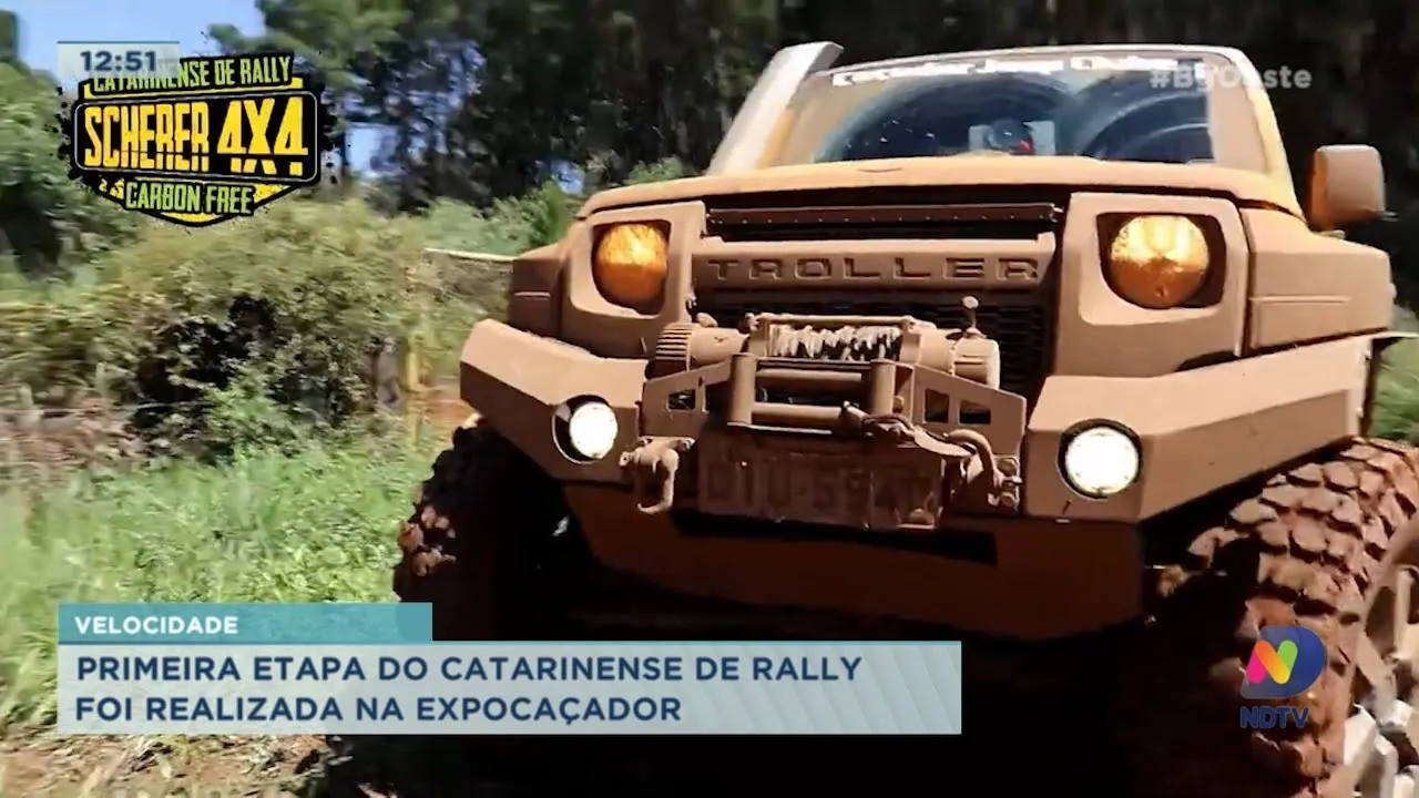 Primeira etapa do Catarinense de Rally foi realizada na Expocaçador