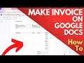 How to Make an Invoice Template on Google Docs for Free