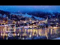 Calming Classroom Background - Cozy Winter Village Ambience with Gentle Music for Focus 4K