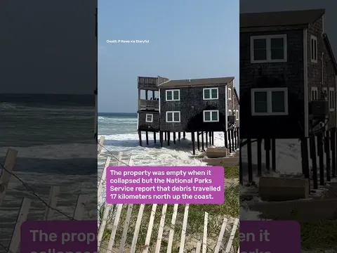 Beach house is swept out to sea!