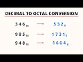 Decimal to Octal Conversion PingPoint