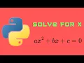 Python Programming - Solving for the Real Roots in a Quadratic Equation
