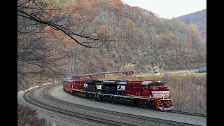 NS s New Executive SD70s lead the OCS around Horseshoe Curve 2025