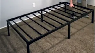 Twin Bed Frames Metal Platform Twin Size Bed Frame 14 Inch Max 2000lbs assemble