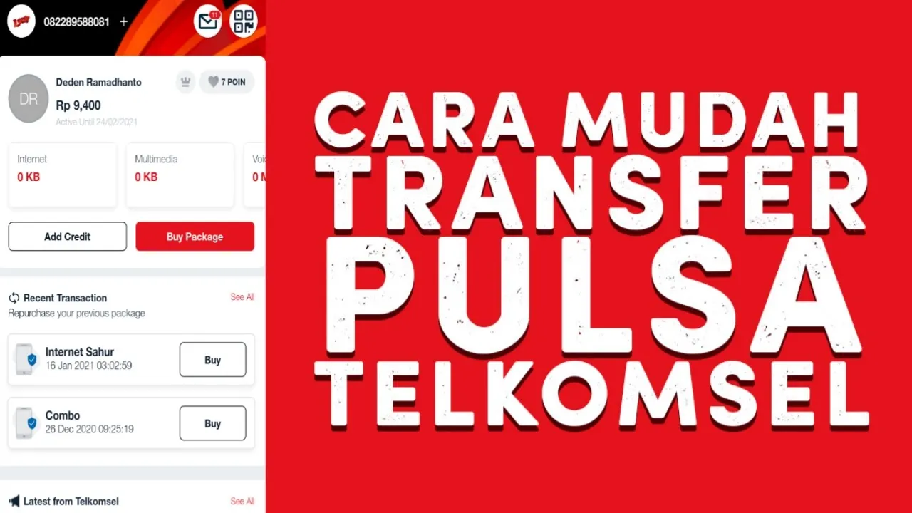CARA TRANSFER PULSA TELKOMSEL KE TELKOMSEL 2021
