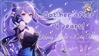 Got her after 4 Years Keqing Build Echo Run cozy genshin gameplay