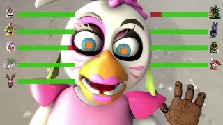 [SFM FNaF] Top 5 Security Breach 2 vs Fight Animations WITH Healthbars