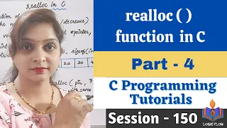 C-150-realloc function Dynamic Memory Allocation Part-4