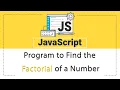 JavaScript Program to Find the Factorial of a Number JavaScript Tutorial in Hindi