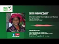 Death Announcement of Bernadette Commodore of Morne Prosper Dominica