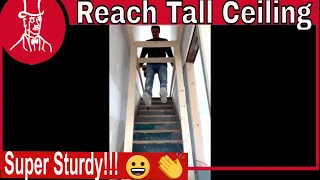 DIY Stairwell Scaffold How to Paint a Stairwell