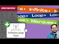 Elementor - Auto Scrolling Text Infinite Marquee Effect