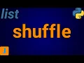 How To Shuffle A List In Python