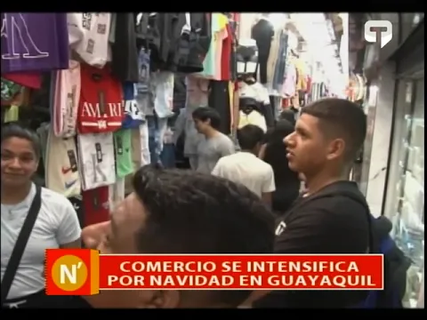 Comercio se intensifica por navidad en Guayaquil