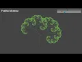 Fractal tree recursion example