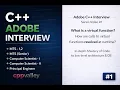 C Interview Series Virtual Functions vptr vtable ASM Adobe-Level Depth